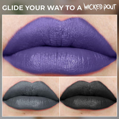 Profusion Sea Witch Lip Envy swatches reveal bold pigment with a smooth satin finish.