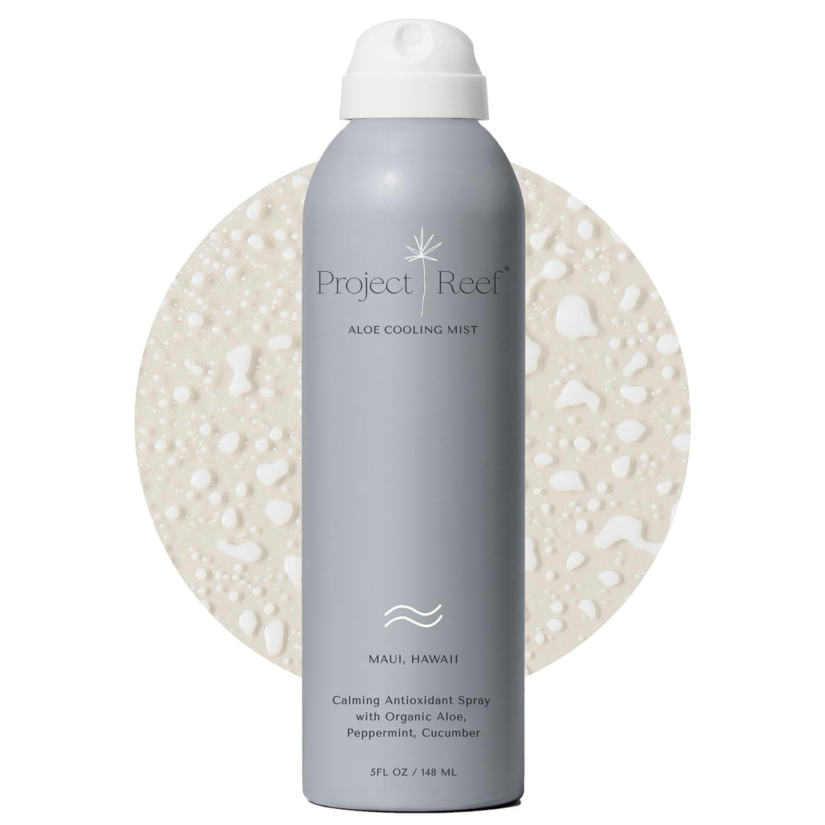 Project Reef Aloe Cooling Mist bottle front provides refreshing hydration for sun-warmed skin