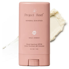 Project Reef SPF 50 mineral sunscreen stick provides compact on-the-go protection.