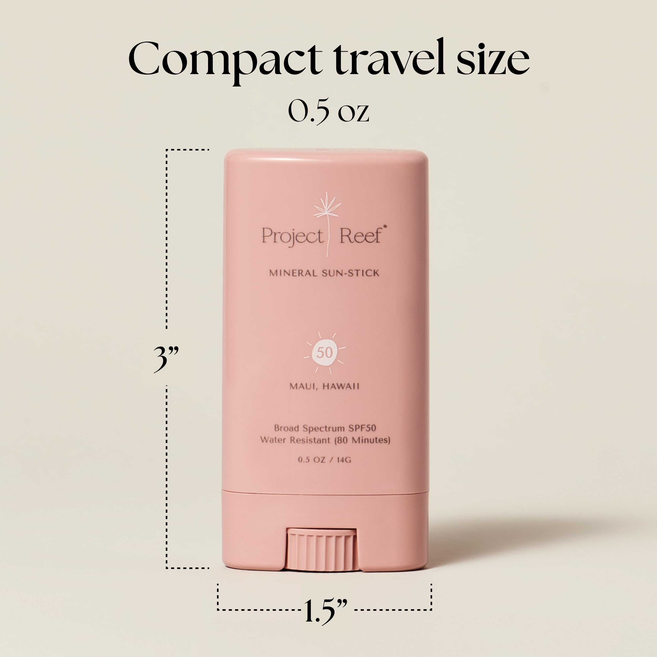 Project Reef SPF 50 stick demonstrates Hawaii compliance for responsible sun protection.