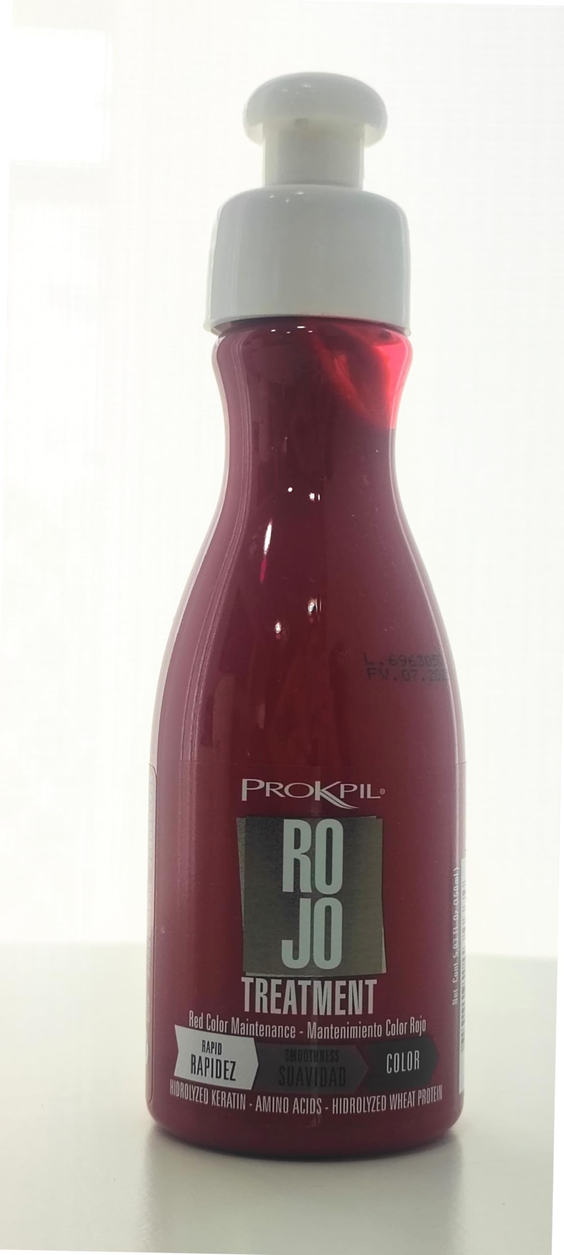 Prokpil red treatment bottle for ginger hair nourishes and refreshes color.