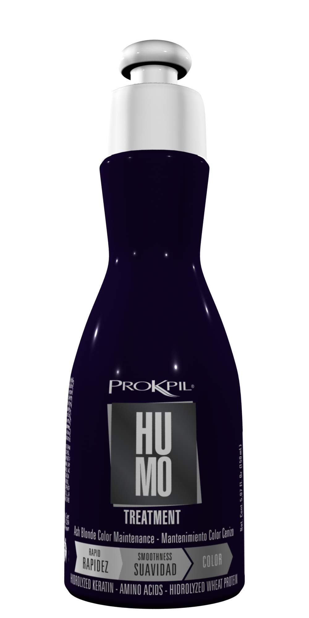 Prokpil Smoke Treatment mask for blonde hair with dark gray nuance; boosts shine and color maintenance.