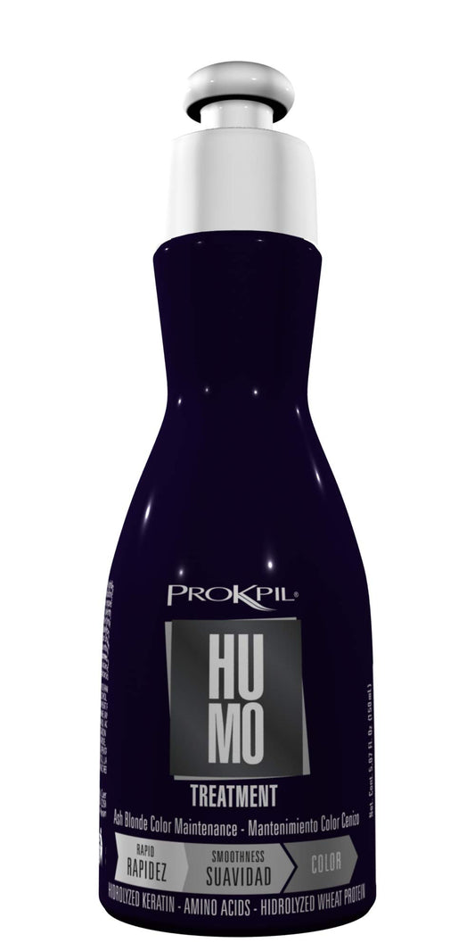 Prokpil Smoke Treatment mask for blonde hair with dark gray nuance; boosts shine and color maintenance.