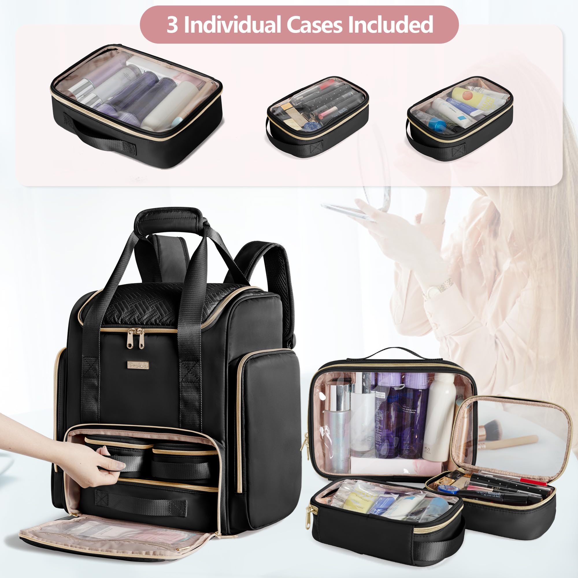 Prokva bottom compartment with large and small cases for easy categorization