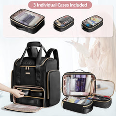 Prokva bottom compartment with large and small cases for easy categorization