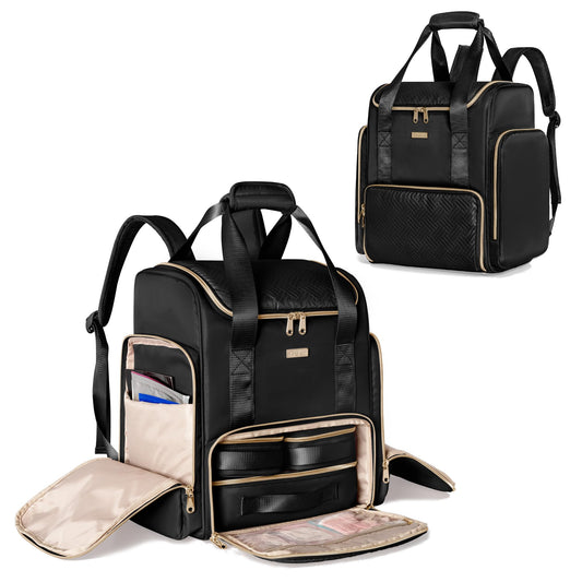Prokva large makeup backpack front view for travel-ready portability