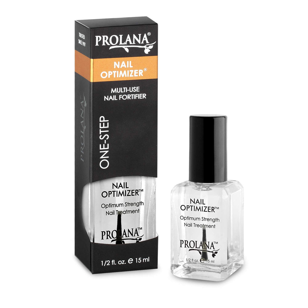 Prolana Nail Optimizer base coat application on clean nails for longer wear.