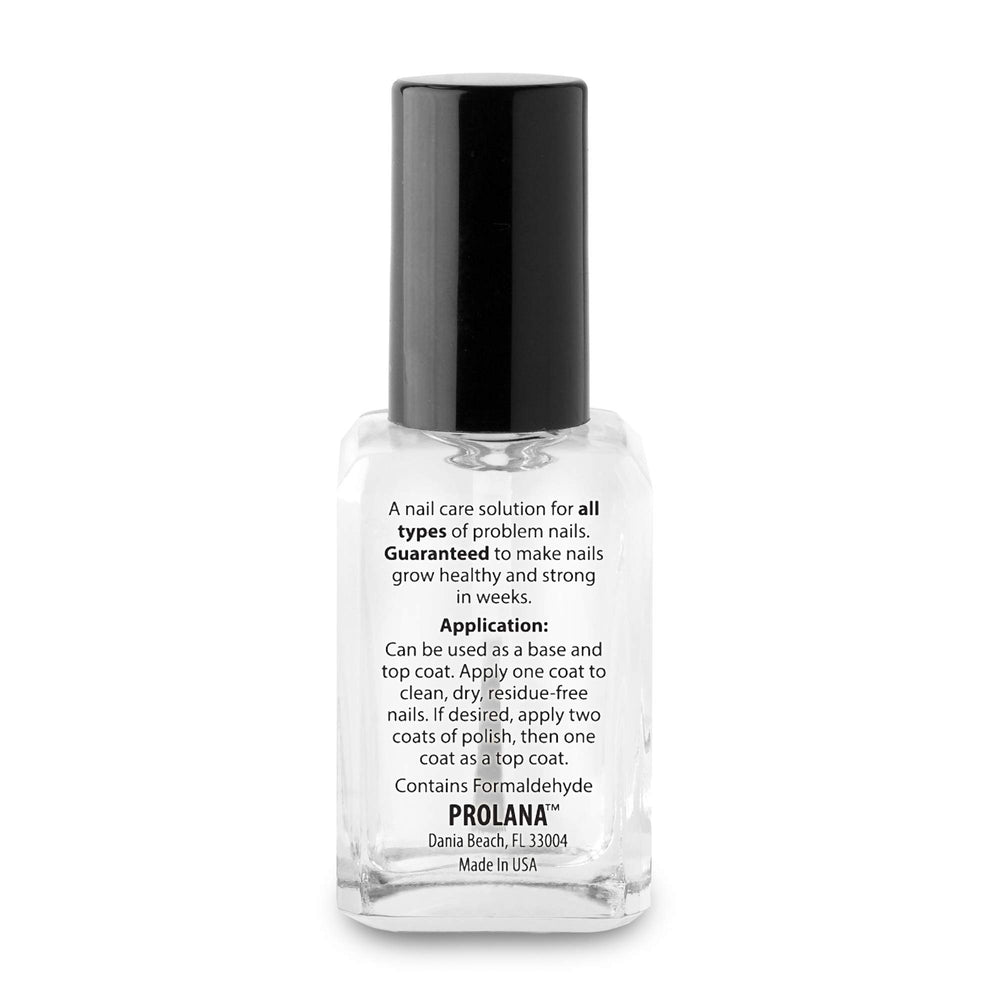 Prolana Nail Optimizer on polished nails delivers durability and shine.