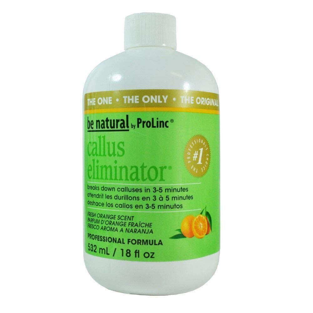 ProLinc Callus Eliminator bottle with orange scent for fast callus softening and smoother feet