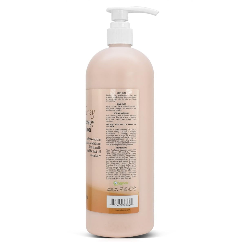 PRO NAIL Healing Therapy Massage Lotion label closeup highlighting premium ingredients.