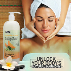 Spa pedicure scene with PRO NAIL massage lotion softening cuticles