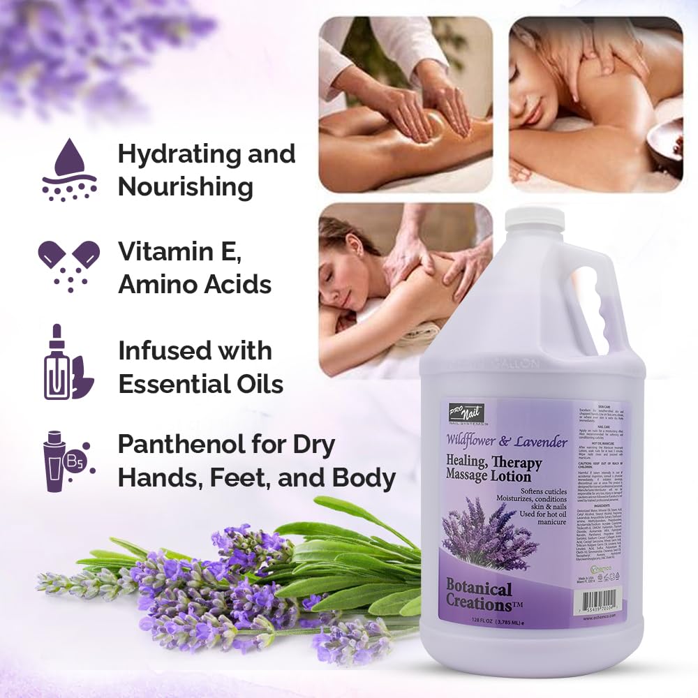 PRONAIL Healing Therapy Massage Lotion spa application delivering silky skin and nourished cuticles.