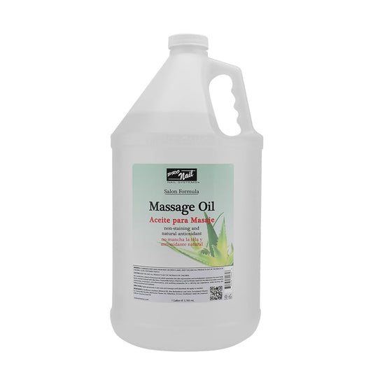PRO NAIL massage oil aloe vera bottle for soothing full-body relaxation.