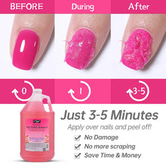 PRO NAIL remover shown with cotton pads for quick, clean polish removal.