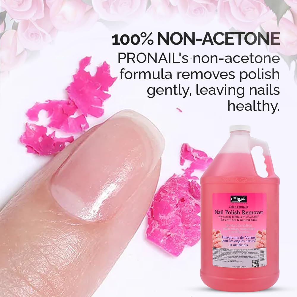 PRO NAIL remover at a manicure station highlighting professional-grade performance.
