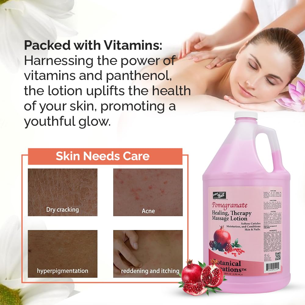 PRO NAIL Healing Therapy Lotion bottle highlighting USA made production.