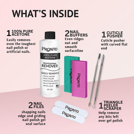 Pronto manicure kit with two nail files for precise shaping