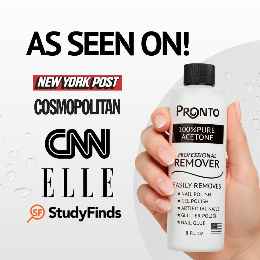 Pronto acetone remover removes glitter and nail glue effectively