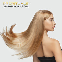 Prorituals Color Protect Conditioner being applied through hair for even distribution