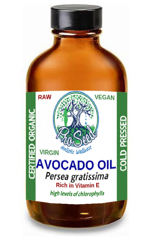 ProSeed Avocado Oil bottle front showing premium packaging and clarity
