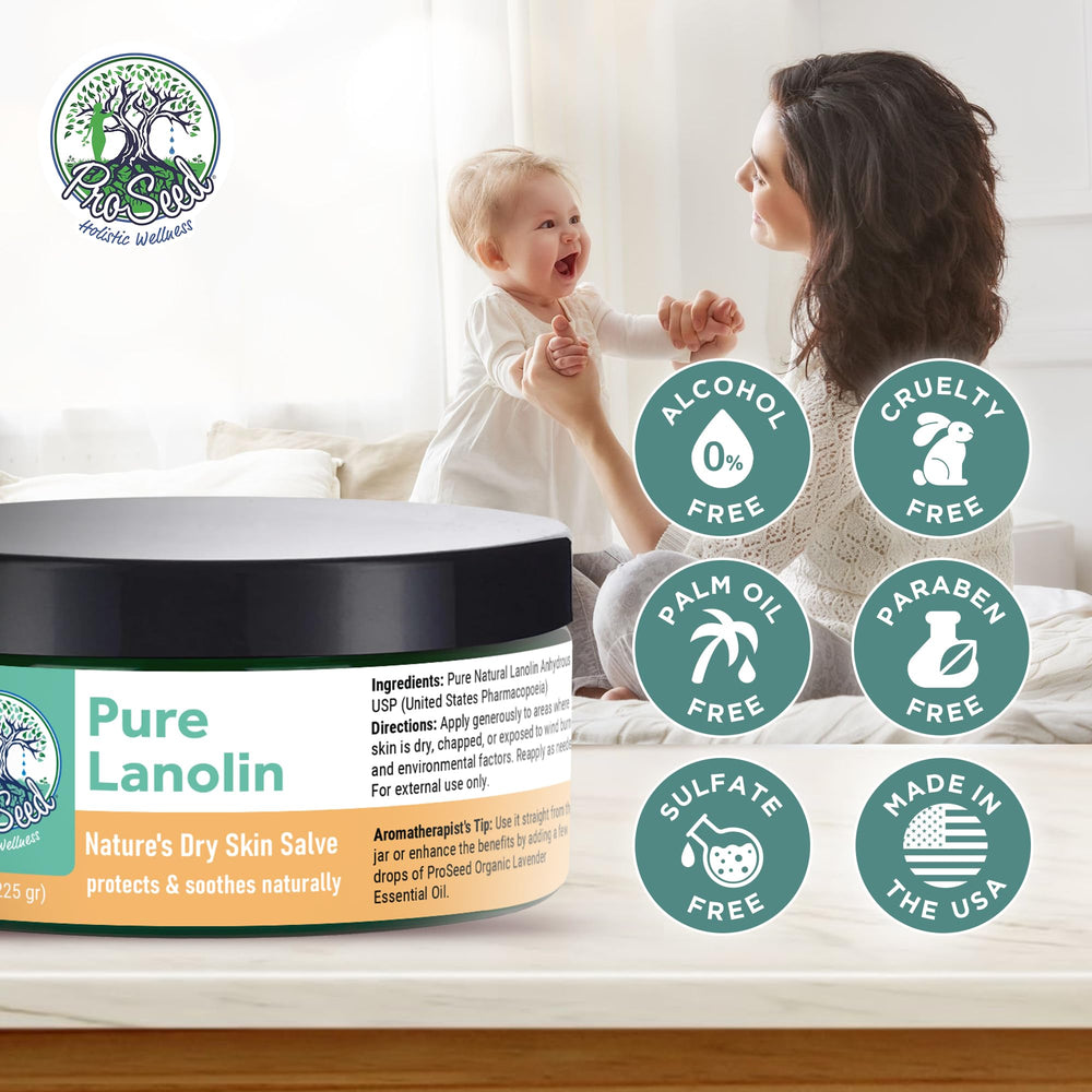 ProSeed Lanolin Cream used in baby care for delicate skin and diaper-area care.