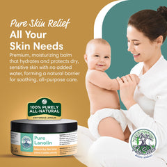 Applying ProSeed Lanolin Cream to the hand for deep hydration and comfort.