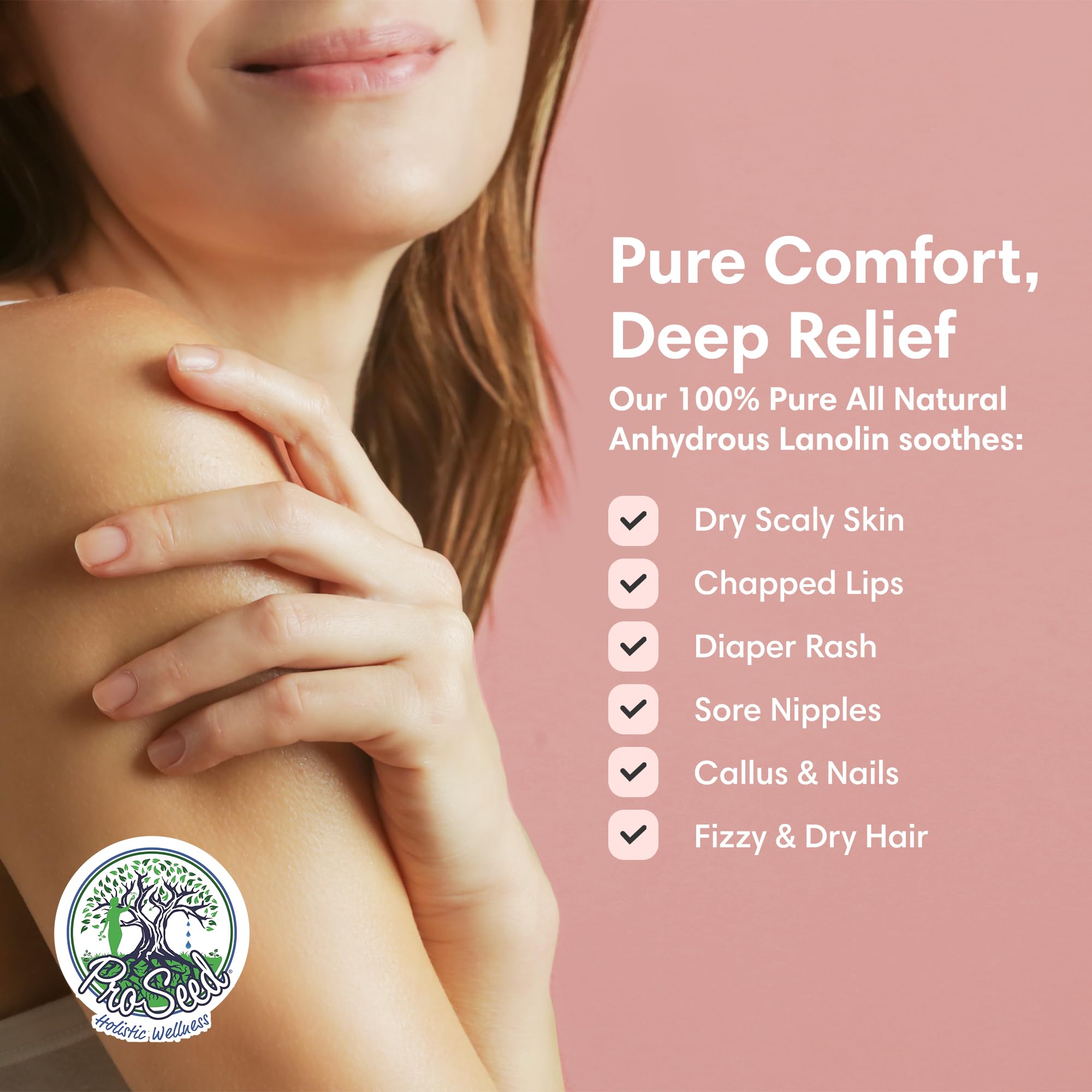 Travel-ready ProSeed Lanolin Cream in a compact jar for on-the-go moisture.