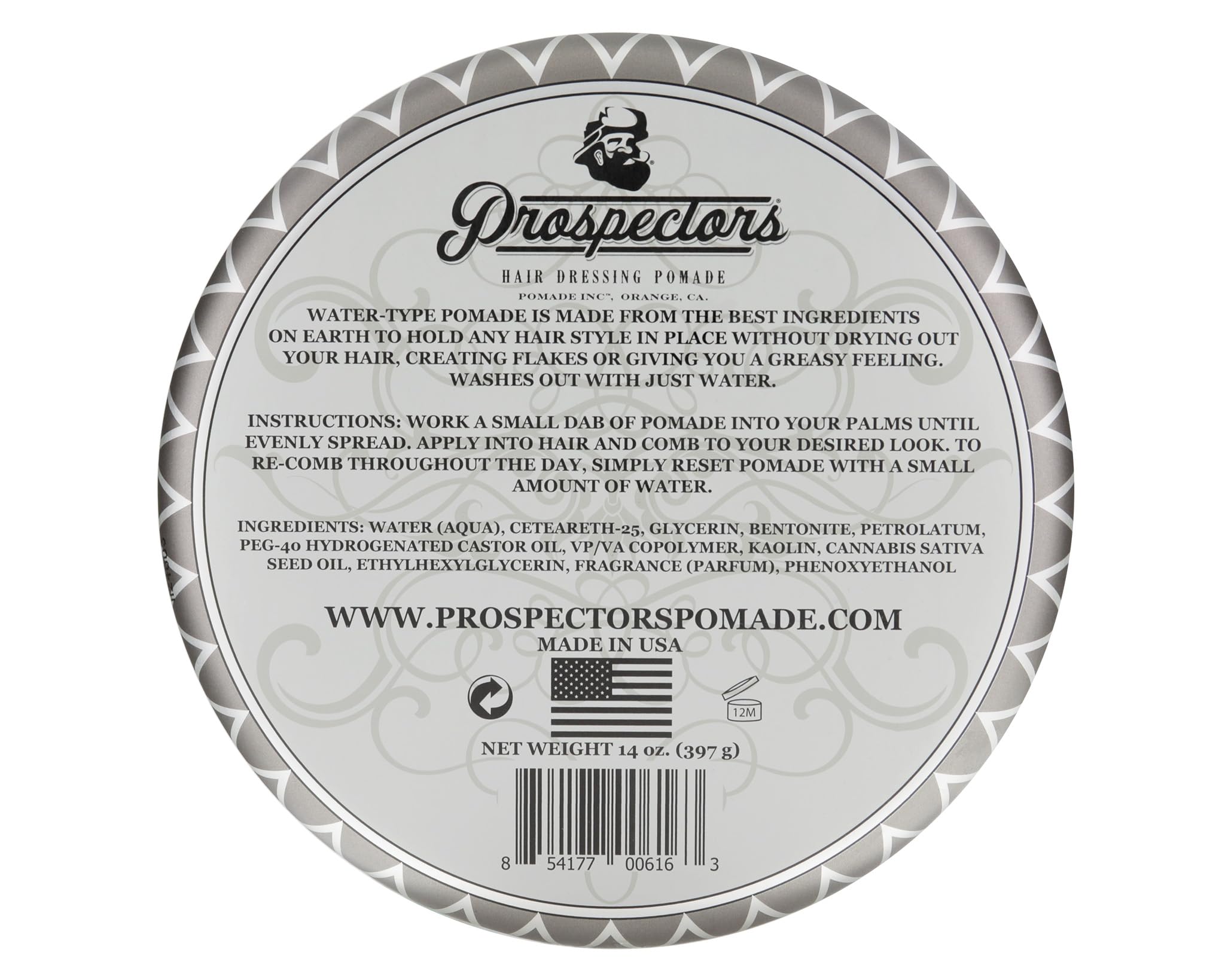 PROSPECTORS Coal Mine Matte Clay Pomade used to shape natural look.