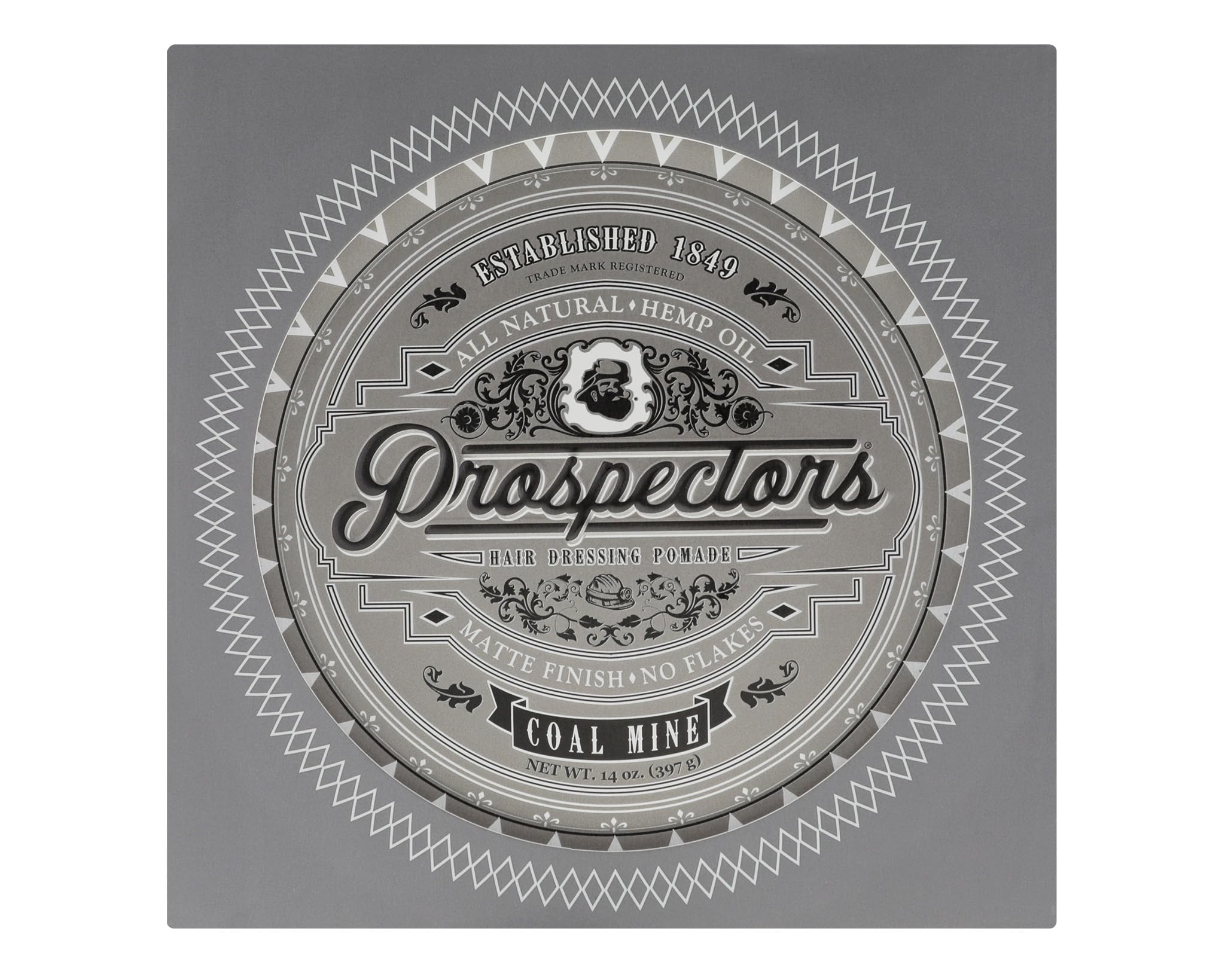 PROSPECTORS Coal Mine Matte Clay Pomade packaging for easy shopping.