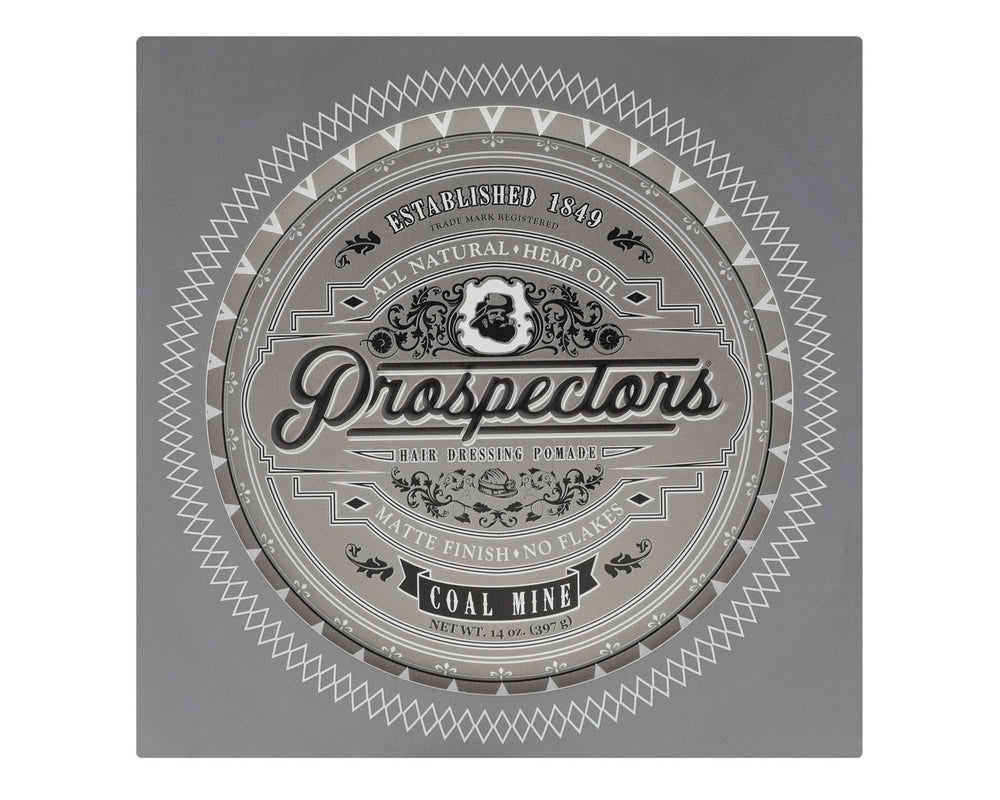 PROSPECTORS Coal Mine Matte Clay Pomade packaging for easy shopping.