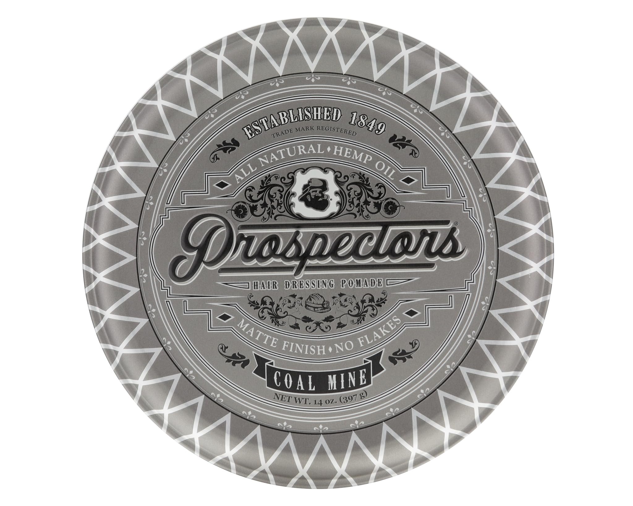 PROSPECTORS Coal Mine Matte Clay Pomade being warmed between hands for easy application.