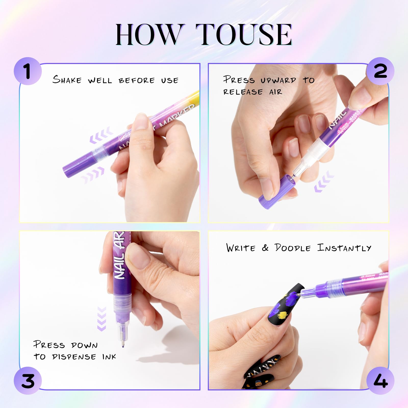 Easy-grip ergonomic pens make doodling approachable for beginners.