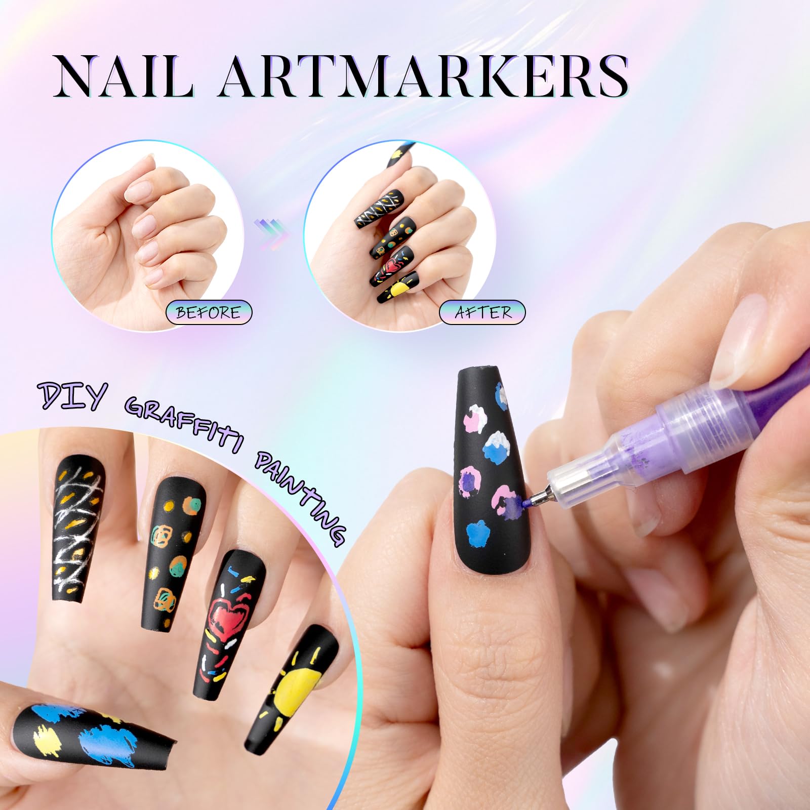 Non-toxic, kid-friendly ink with easy-grip design for safe creativity.