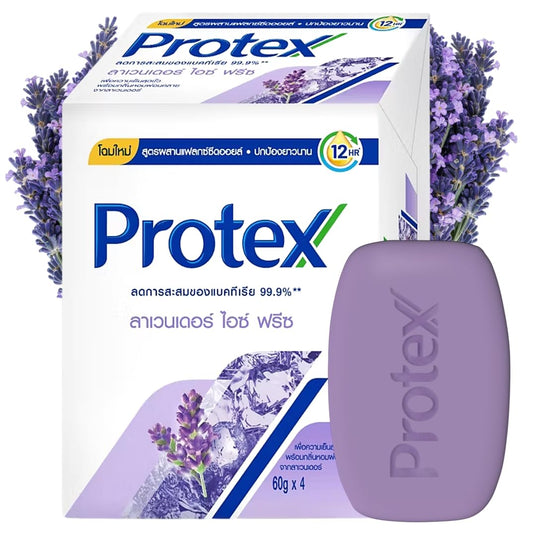 Protex Lavender Ice Freeze bar soap pack of 4 for refreshing cleanse.