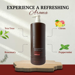 PROTOTYPE Tea Tree Shampoo scalp refresh during use.