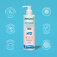 PROUDLY Softening Shampoo tear-free lather close-up gentle on sensitive scalps