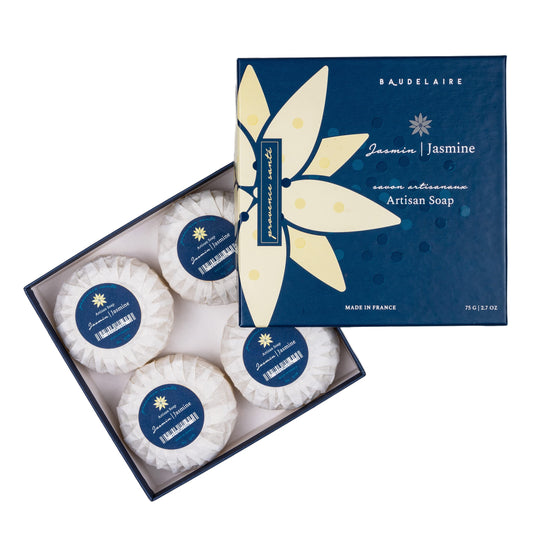 Provence Sante Jasmine cleansing bar gift box enhances daily hand care with luxurious fragrance.