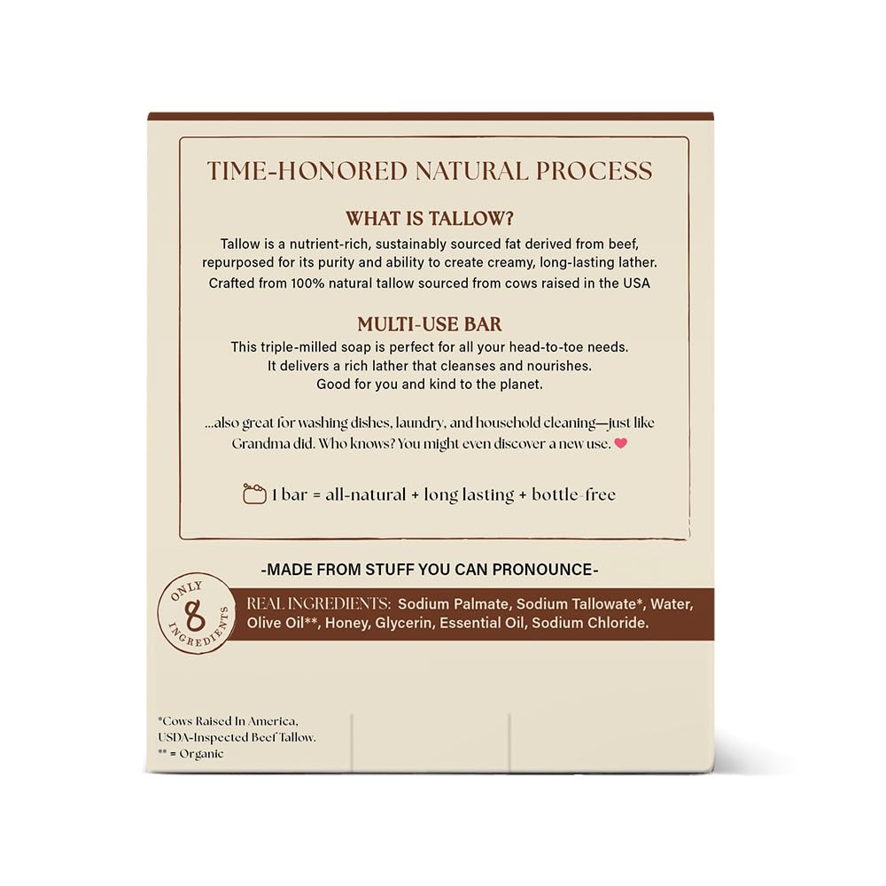 PROVENCE ESSENTIALS The Rustic Lands raw honey infused bars soothe daily irritation during wash.