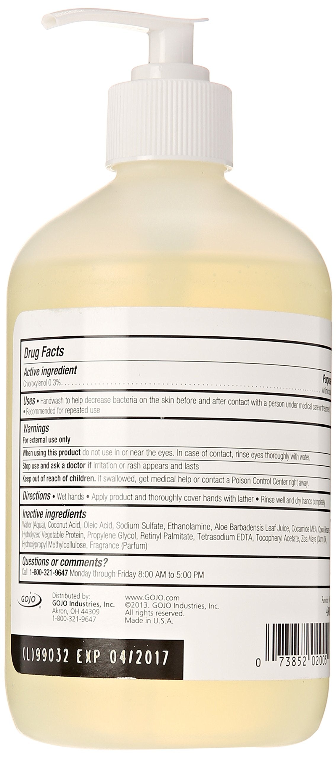 Provon antimicrobial lotion soap pump close-up, showing rich lather and conditioning formula for gentle cleansing.
