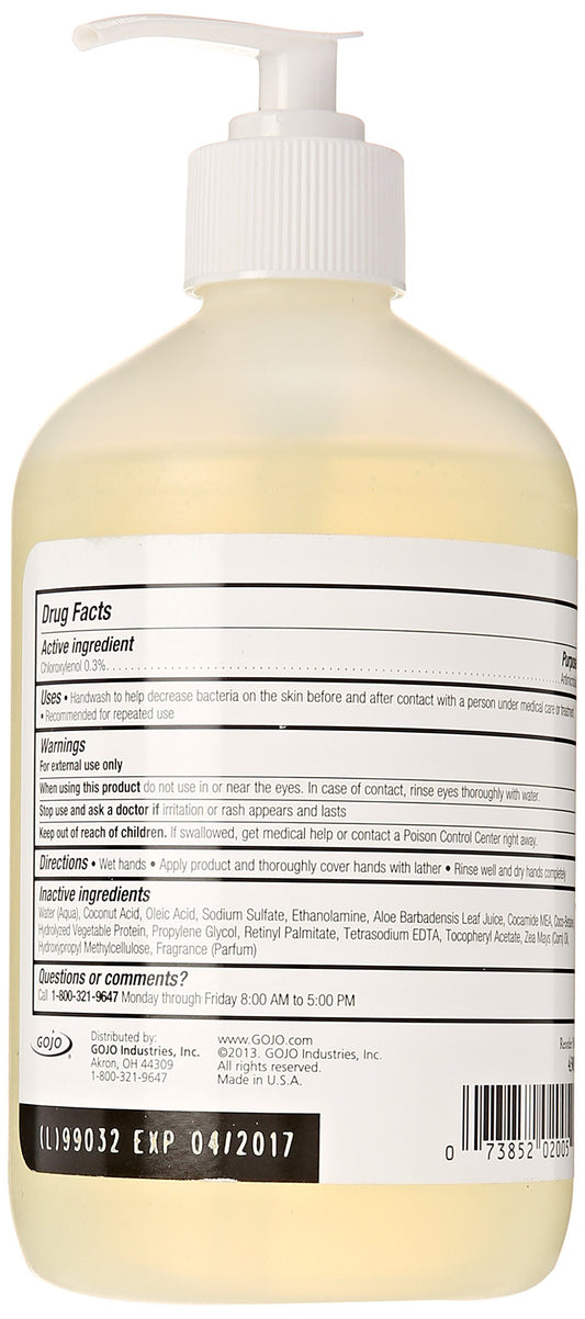 Provon antimicrobial lotion soap pump close-up, showing rich lather and conditioning formula for gentle cleansing.