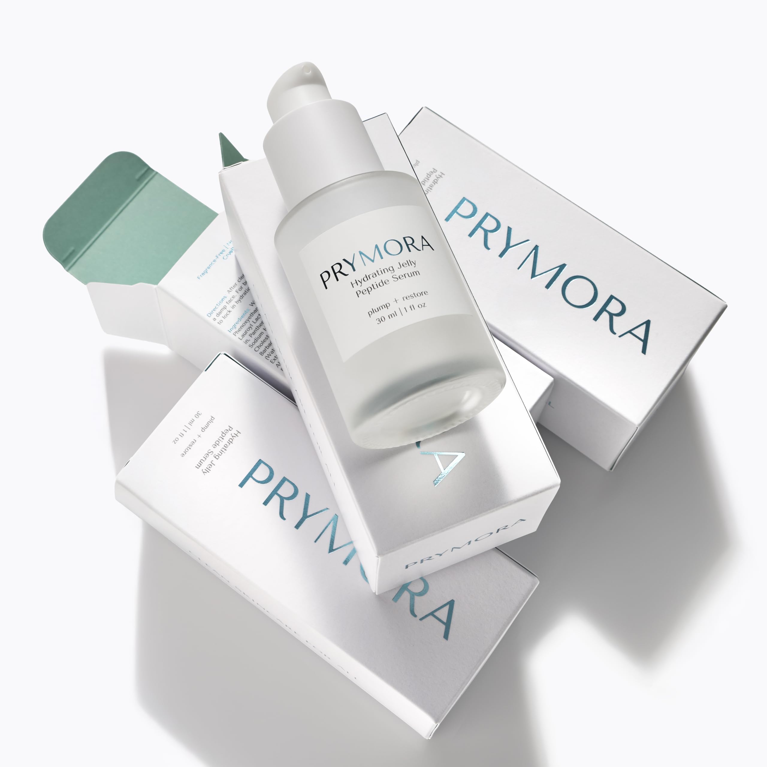 PRYMORA Hydrating Jelly Serum fragrance-free packaging promoting sensitivity-friendly skincare