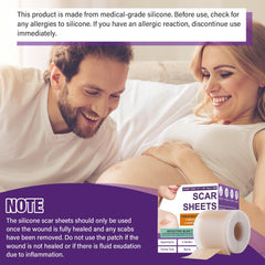 Psecici silicone scar sheets designed for keloids and raised scar tissue