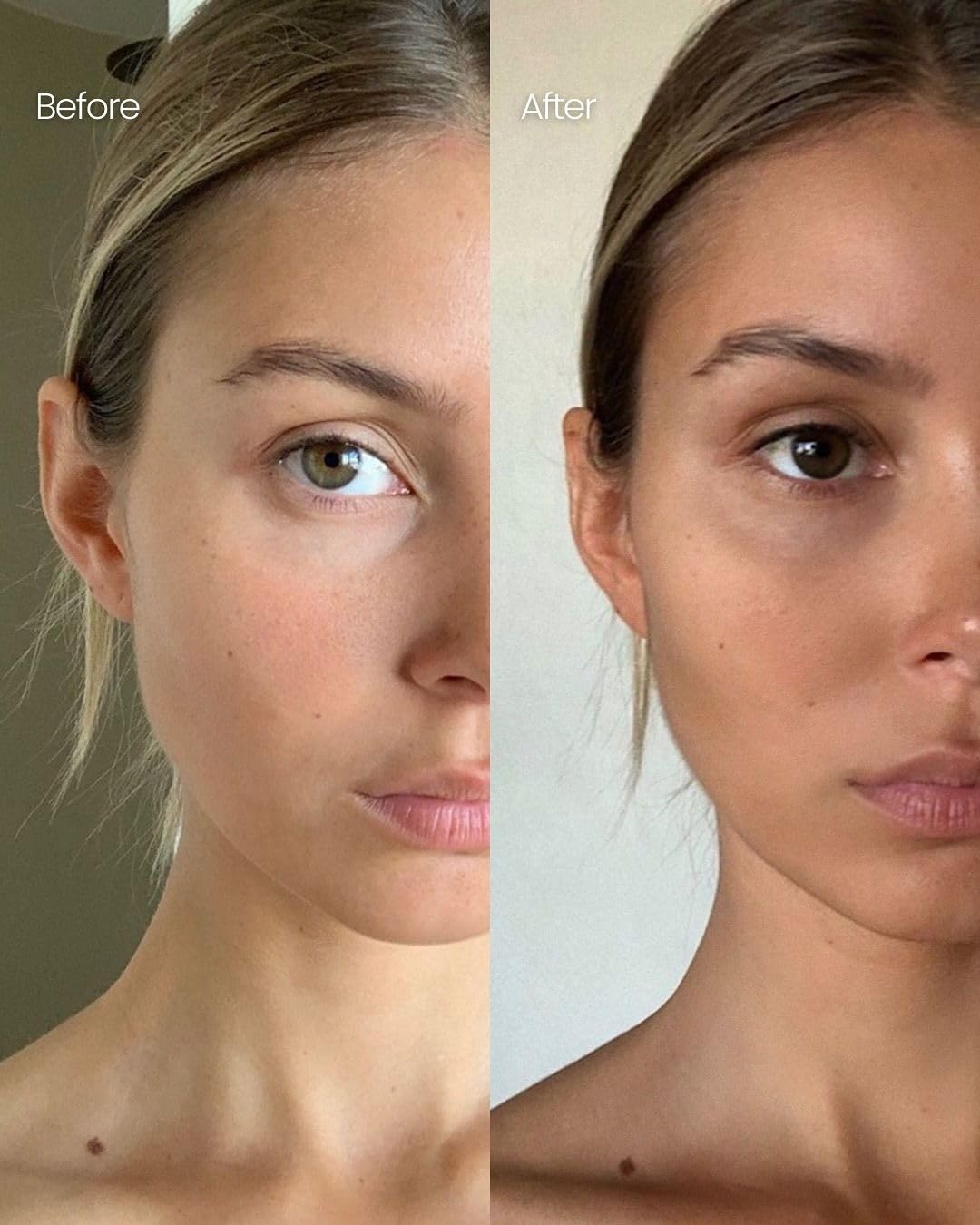 Pseudo Labs Hydra Glow drops applied to skin for hydrated radiance