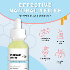 Psoriasis Honey dry oil texture demonstrates fast absorption for daily comfort