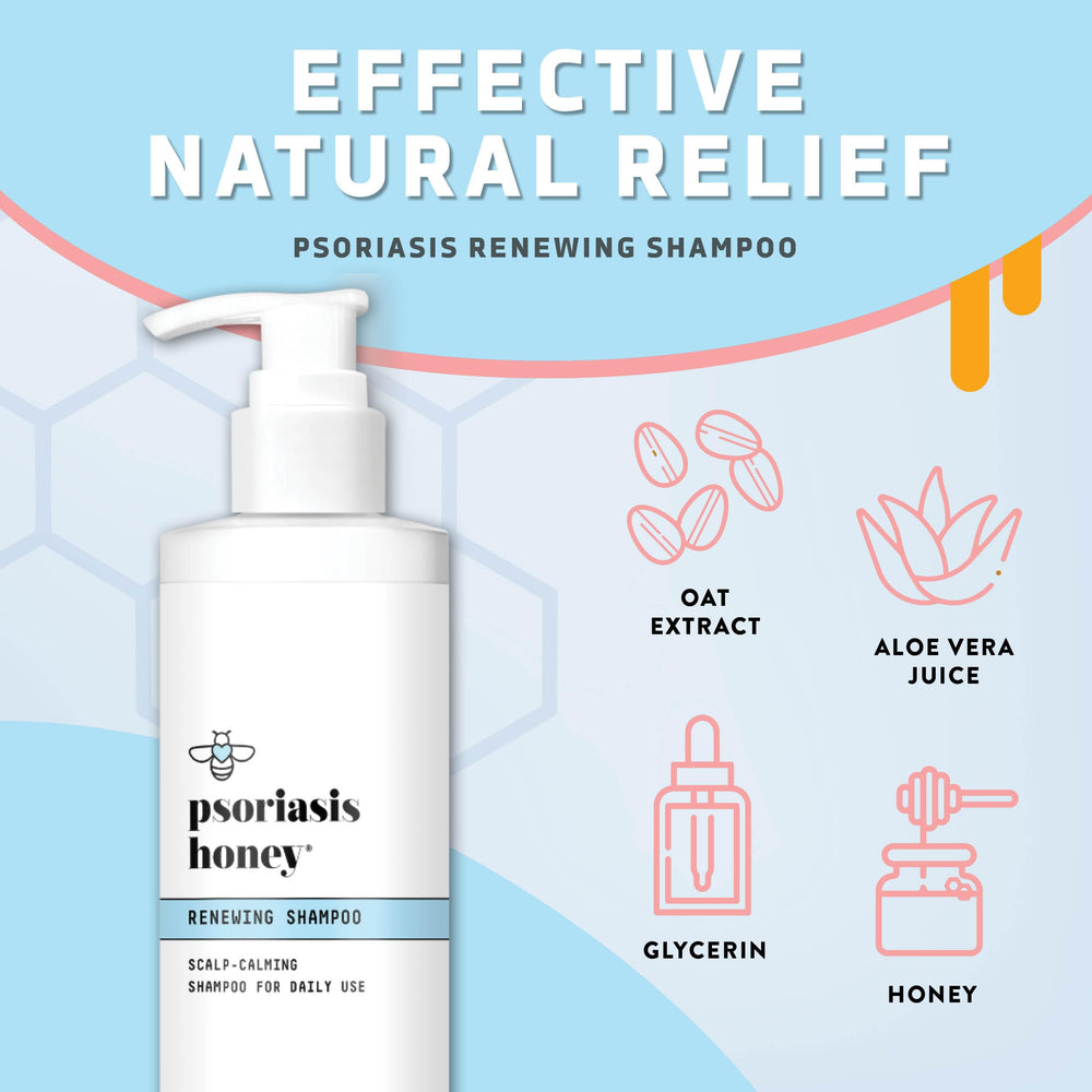 PSORIASIS HONEY ingredients with argan oil and aloe promote hair health