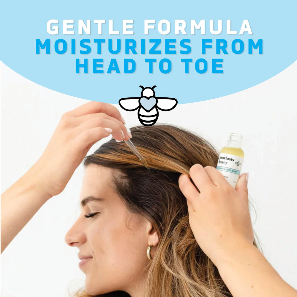 Psoriasis Honey natural ingredients lavender and cucumber oil nourish skin