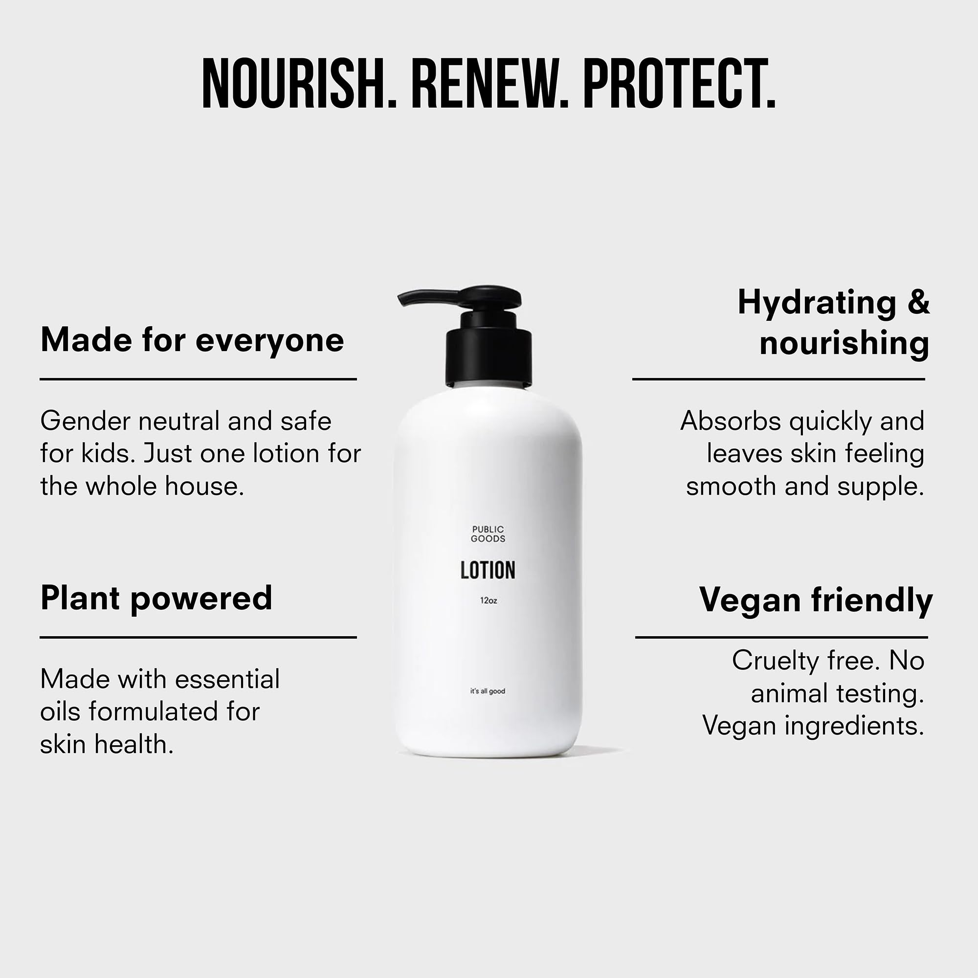 Public Goods Body Lotion texture closeup creamy and smooth