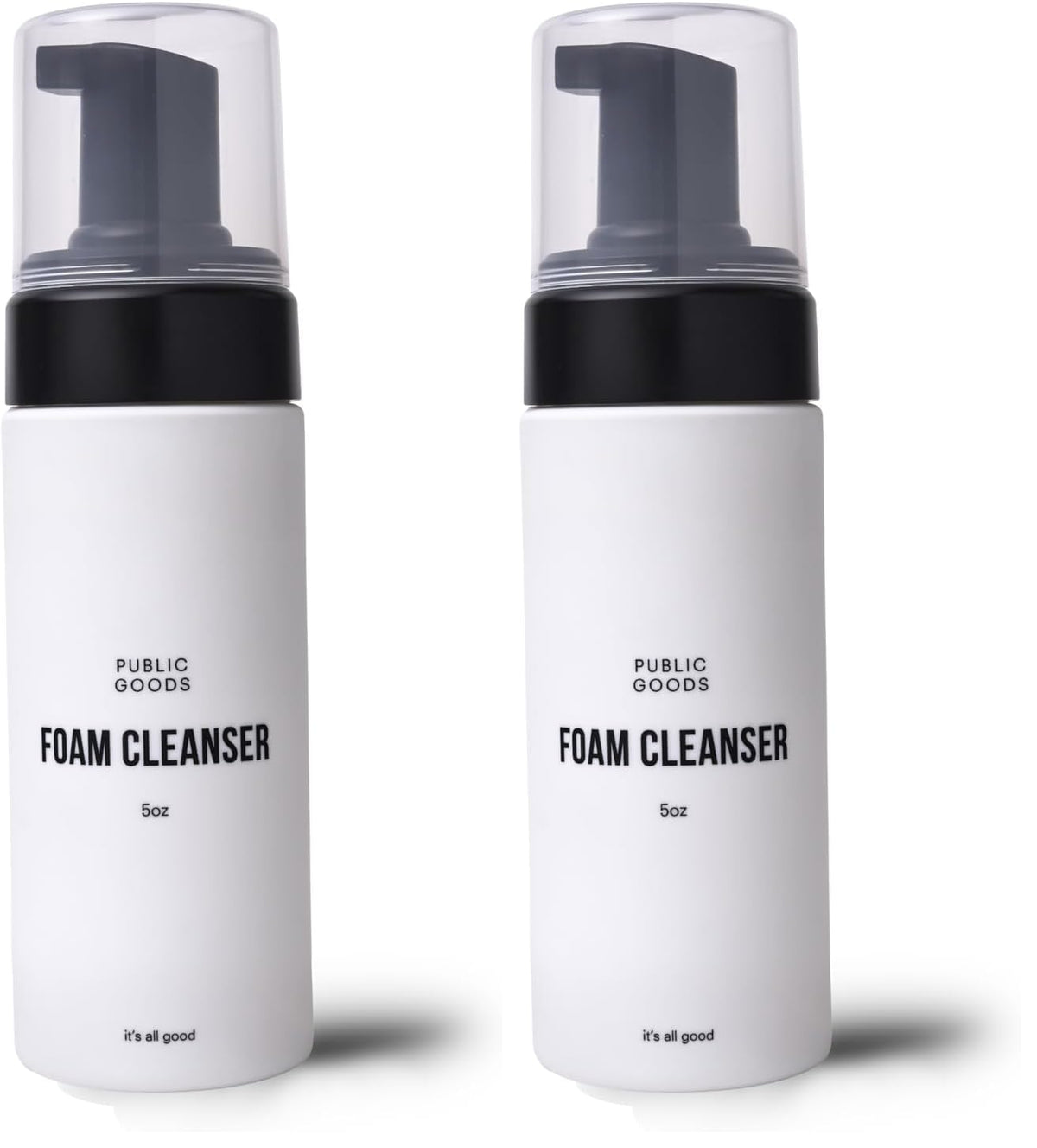 Public Goods facial cleanser bottle front label highlighting vegan-friendly hydration