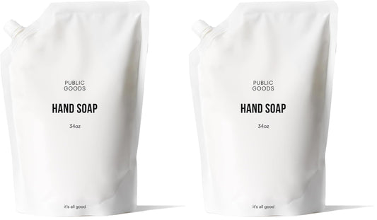 Public Goods hand soap bottle front with citrus scent for daily cleansing