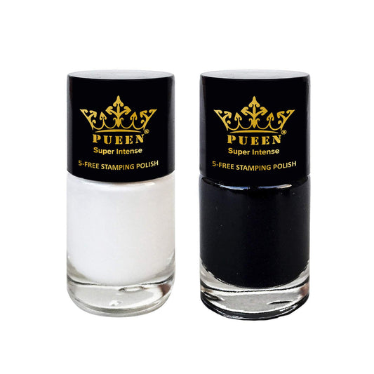 PUEEN Blackjack stamping polish bottle for bold nail art designs.
